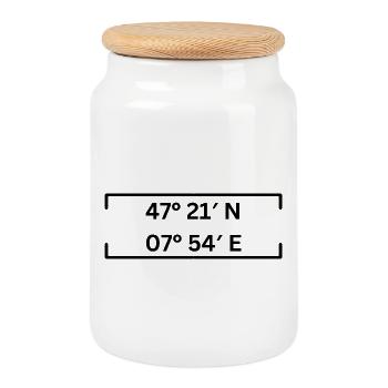 Coordinates Olten Minimalist - Cookie Jar with Wooden Lid - white - Front