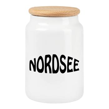 NORDSEE - Keksdose mit Holzdeckel - Weiß - Vorne