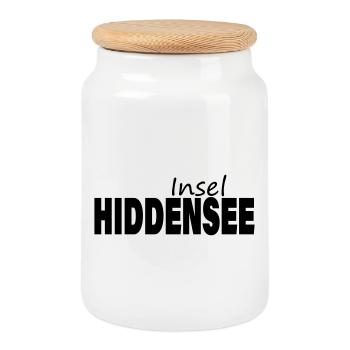 HIDDENSEE - Keksdose mit Holzdeckel - Weiß - Vorne