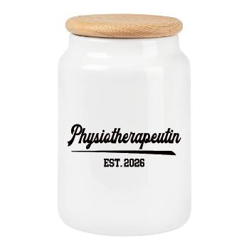 Physiotherapeutin 2026 Physio Beruf Therapeutin - Keksdose mit Holzdeckel - Weiß - Vorne