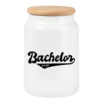 Licence 2026 Remise des diplômes - Boîte à biscuits avec couvercle en bois - blanc - Devant