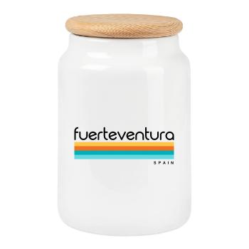 Fuerteventura - Spain - Spanien - Espana - Kanaren - Keksdose mit Holzdeckel - Weiß - Vorne