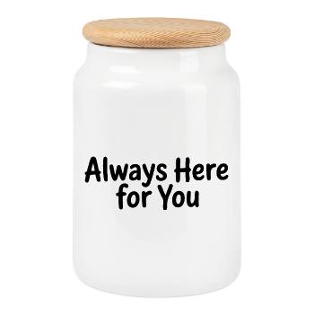 Big Sister - Cookie Jar with Wooden Lid - white - Front