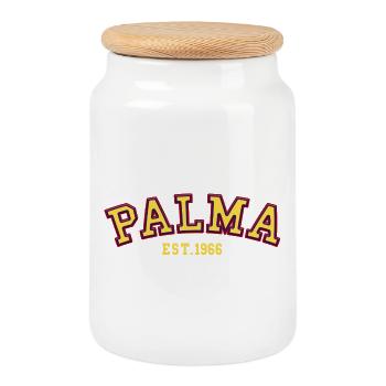 Palma gegründet 1966 - Keksdose mit Holzdeckel - Weiß - Vorne