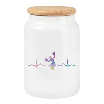 Cheerleader Cheer Mom Cheerleading - Keksdose mit Holzdeckel - Weiß - Vorne