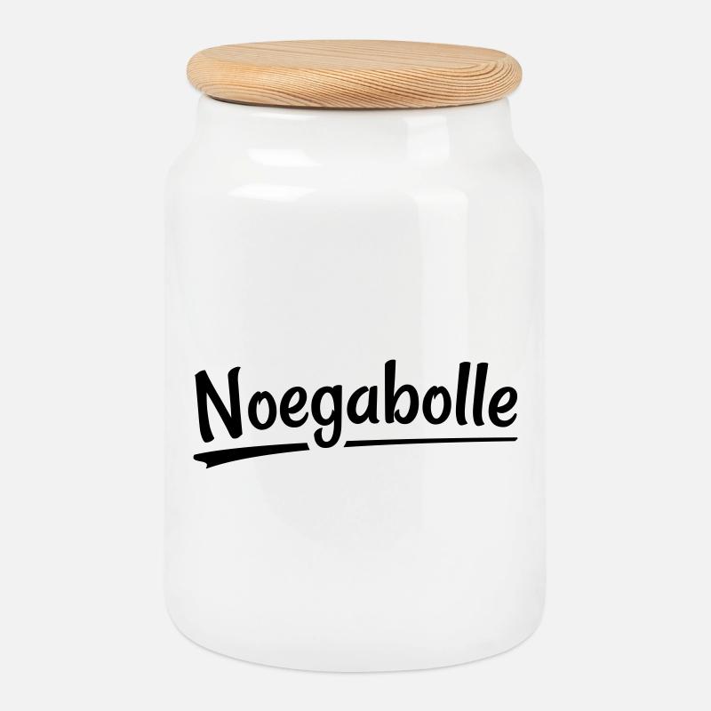 Noegabolle - Antwerpener Dialekt - Keksdose mit Holzdeckel - Weiß