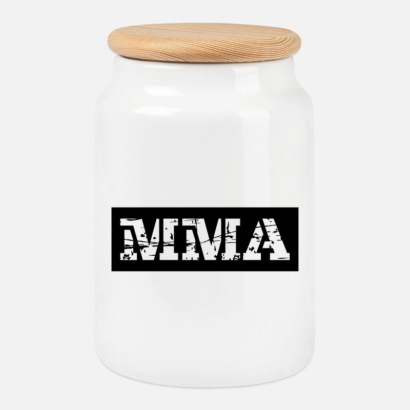MMA - Kagedåse med trælåg - hvid