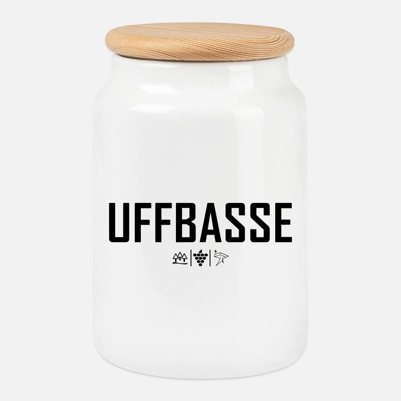 Uffbasse - Keksdose mit Holzdeckel - Weiß