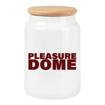 PLEASURE DOME - Keksdose mit Holzdeckel - Weiß - Vorne