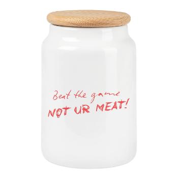 Humorous Food Fight Graphic T-Shirt - Cookie Jar with Wooden Lid - white - Front