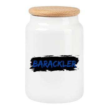 Barackler - Boîte à biscuits avec couvercle en bois - blanc - Devant