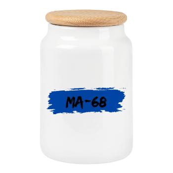 Mannheim - Boîte à biscuits avec couvercle en bois - blanc - Devant