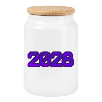 Computer 2028 - Keksdose mit Holzdeckel - Weiß - Vorne