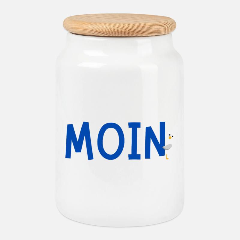 MOIN - Keksdose mit Holzdeckel - Weiß