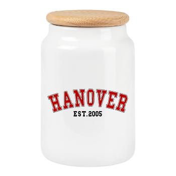 Hannover Est. 2005 - Keksdose mit Holzdeckel - Weiß - Vorne