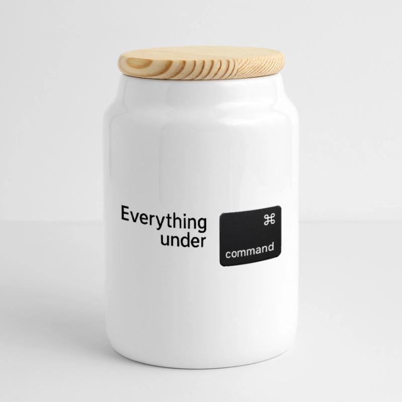 Everything under command Cookie Jar with Wooden Lid