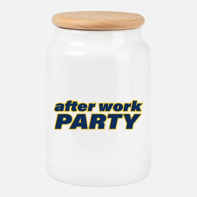 AFTER WORK PARTY - Keksdose mit Holzdeckel - Weiß