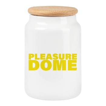 PLEASURE DOME - Keksdose mit Holzdeckel - Weiß - Vorne