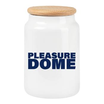 PLEASURE DOME - Cookie Jar with Wooden Lid - white - Front