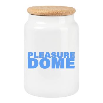 PLEASURE DOME - Cookie Jar with Wooden Lid - white - Front