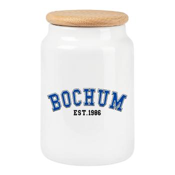 Bochum gegründet 1986 - Keksdose mit Holzdeckel - Weiß - Vorne