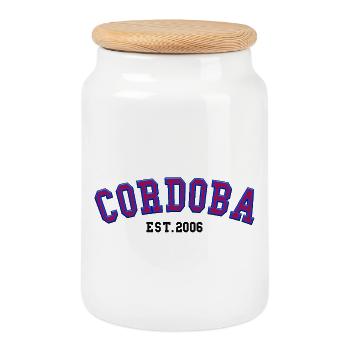 Cordoba Est 2006 - Cookie Jar with Wooden Lid - white - Front