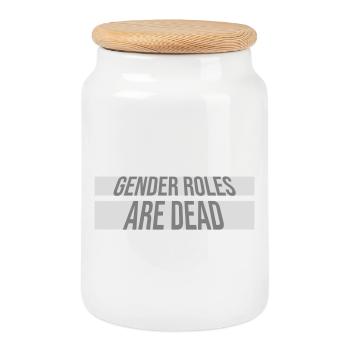 Les rôles de genre sont morts déclaration liberté - Boîte à biscuits avec couvercle en bois - blanc - Devant