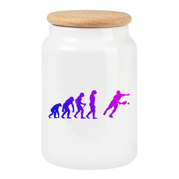Cadeau des joueurs de pickleball pour les amateurs de pickleball - Boîte à biscuits avec couvercle en bois - blanc - Devant