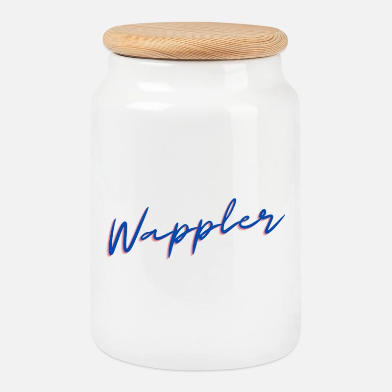 Wappler - Keksdose mit Holzdeckel - Weiß