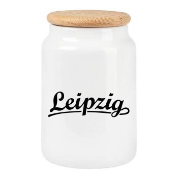Leipzig Classic - Keksdose mit Holzdeckel - Weiß - Vorne