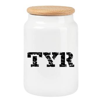 Tyr - Keksdose mit Holzdeckel - Weiß - Vorne