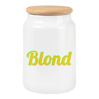 BLOND - Keksdose mit Holzdeckel - Weiß - Vorne