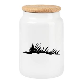 Meadow Meadow - Cookie Jar with Wooden Lid - white - Front