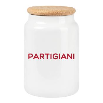 t-shirt partisan toujours t-shirt antifasciste - Boîte à biscuits avec couvercle en bois - blanc - Devant