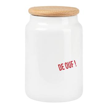 Normande de ouf - Boîte à biscuits avec couvercle en bois - blanc - Devant