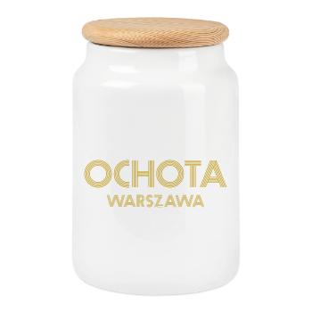 Warszawa Ochota Warschau Warsaw - Keksdose mit Holzdeckel - Weiß - Vorne
