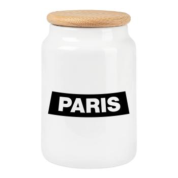 Paris Chapter Element (JGA MC-Rocker-Design) - Keksdose mit Holzdeckel - Weiß - Vorne