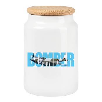 Bomber DH.98 Mosquito - Cookie Jar with Wooden Lid - white - Front