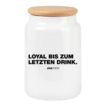 Loyal to the Last (Bachelor Party) - Cookie Jar with Wooden Lid - white - Front
