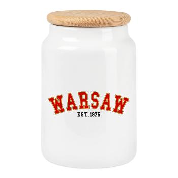 Warsaw_Est_1975 - Boîte à biscuits avec couvercle en bois - blanc - Devant
