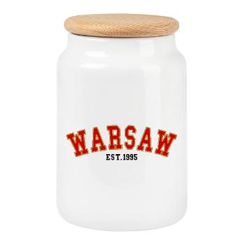 Warsaw_Est_1995 - Boîte à biscuits avec couvercle en bois - blanc - Devant