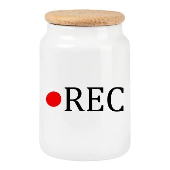 Rec - Keksdose mit Holzdeckel - Weiß - Vorne