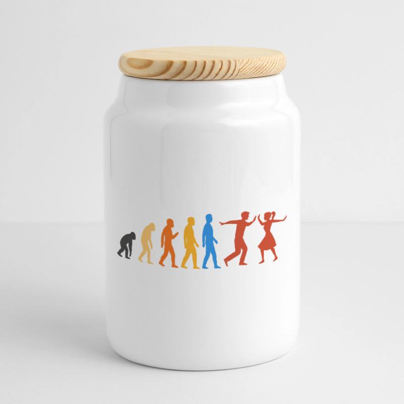 Danse Swing - Le plus haut niveau d’évolution Boîte à biscuits avec couvercle en bois