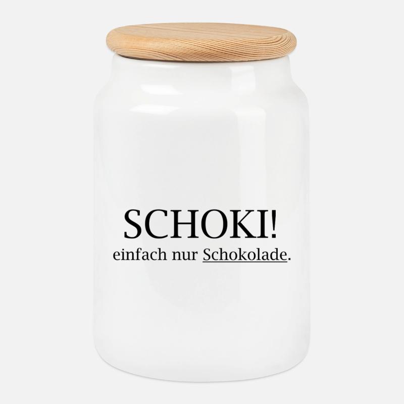 SCHOKI! Einfach Nur Schokolade - Keksdose mit Holzdeckel - Weiß