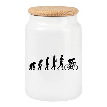 T-shirt Road Evolution Autocollant Coussin décoratif - Boîte à biscuits avec couvercle en bois - blanc - Devant