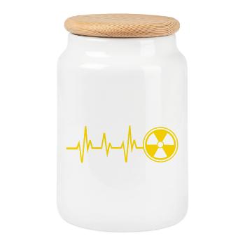 X-ray technician - Cookie Jar with Wooden Lid - white - Front