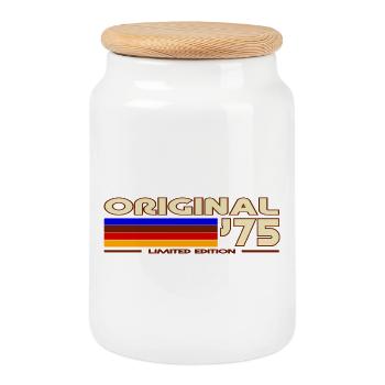 Original75 Drapeau Allemand Retro - Boîte à biscuits avec couvercle en bois - blanc - Devant