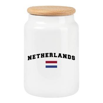 Maillot Holland - Boîte à biscuits avec couvercle en bois - blanc - Devant