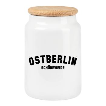 SCHÖNEWEIDE - Keksdose mit Holzdeckel - Weiß - Vorne