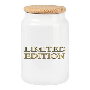 Édition limitée - Boîte à biscuits avec couvercle en bois - blanc - Devant